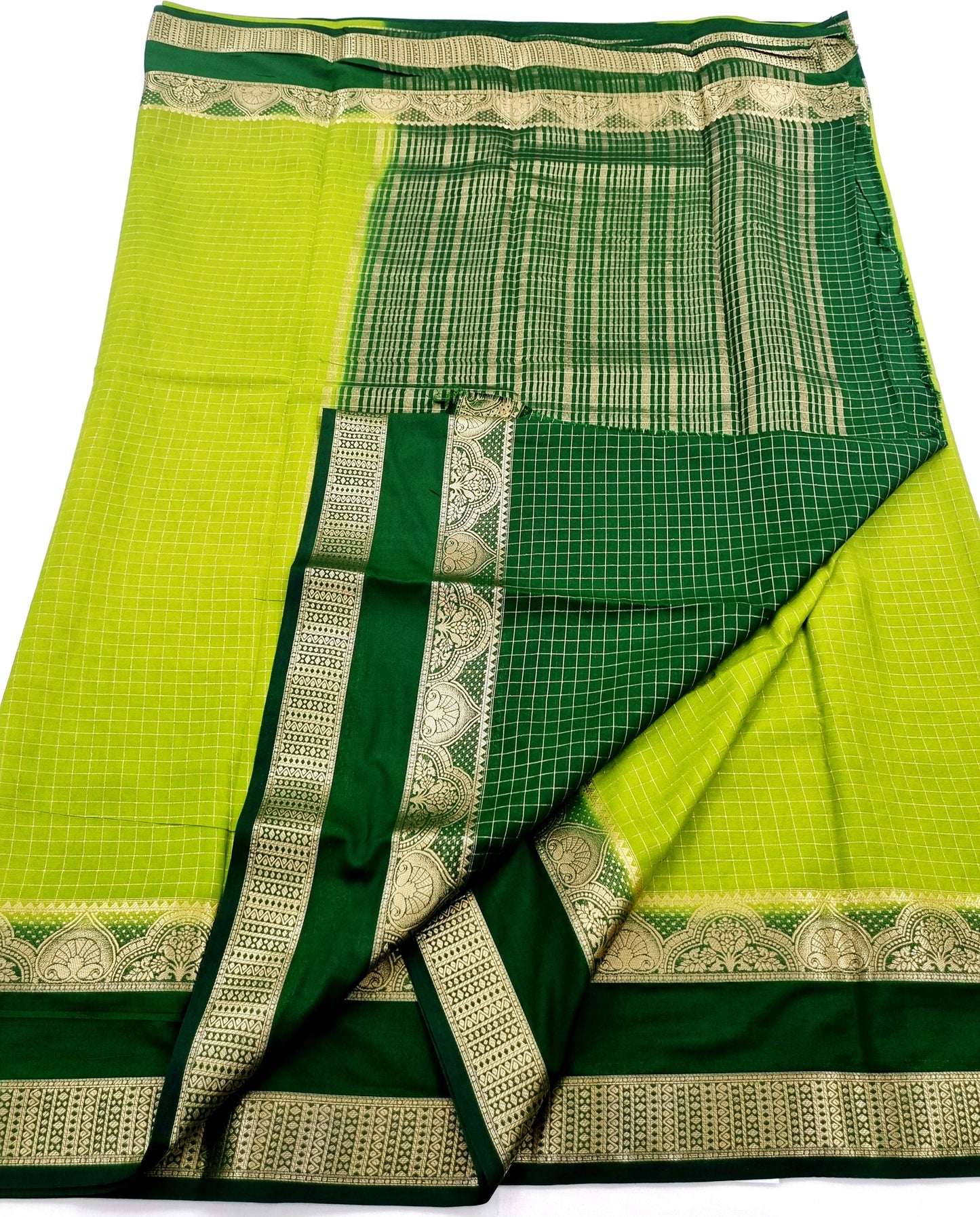 Kanchipuram Blended Traditional Gap Border Silk Saree 006