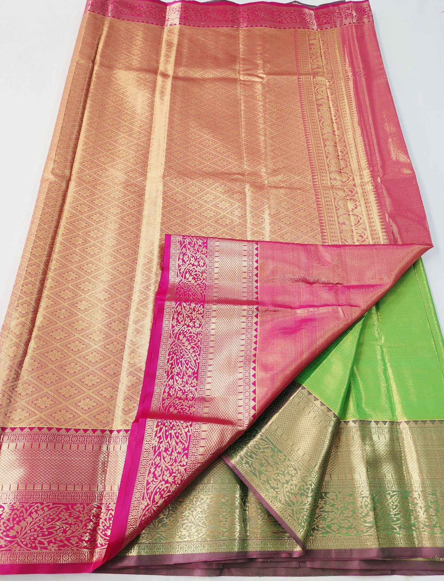 Kanchipuram Blended Tissue Bridal Silk Saree 366