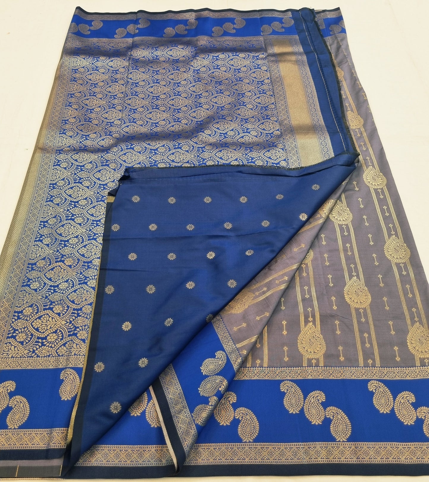 Kanchipuram Blended Korvai Mini Bridal Silk saree 004