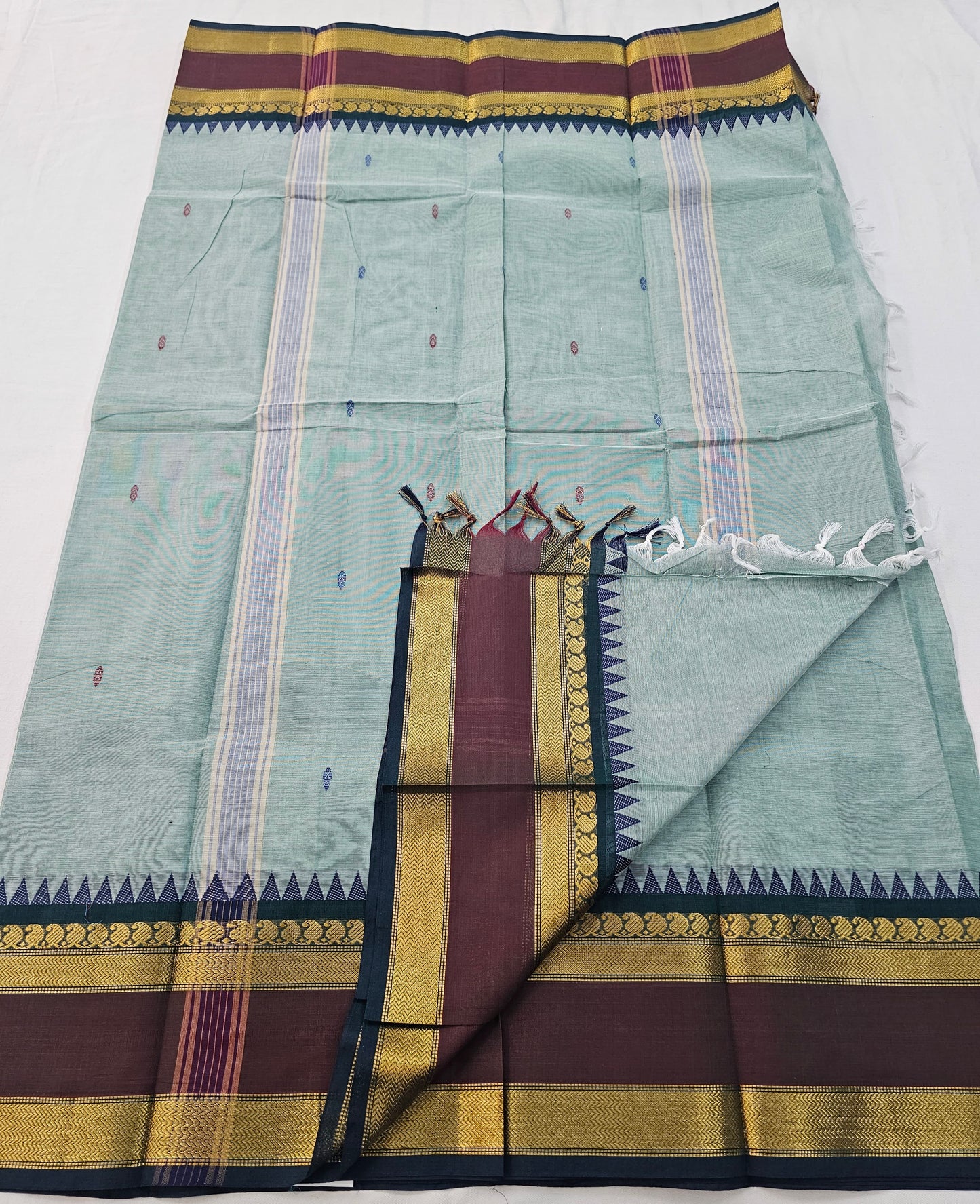 Kanchipuram Pure Korvai Cotton Saree 005
