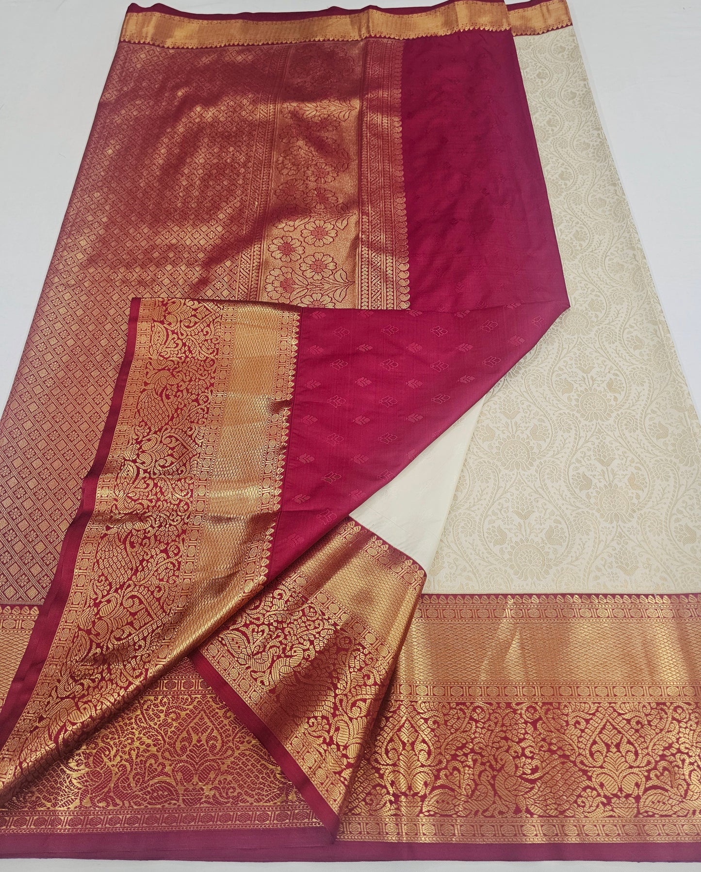 Kanchipuram Blended Korvai Bridal Silk Saree 264