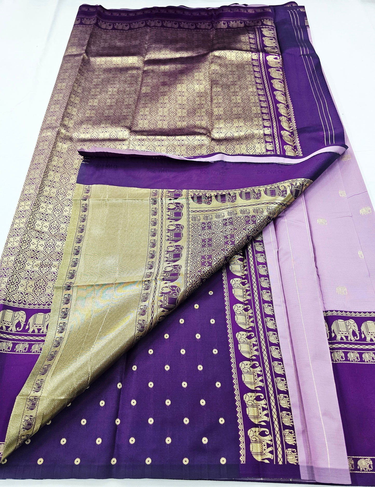 Kanchipuram Blended Fancy Korvai Silk Saree 007