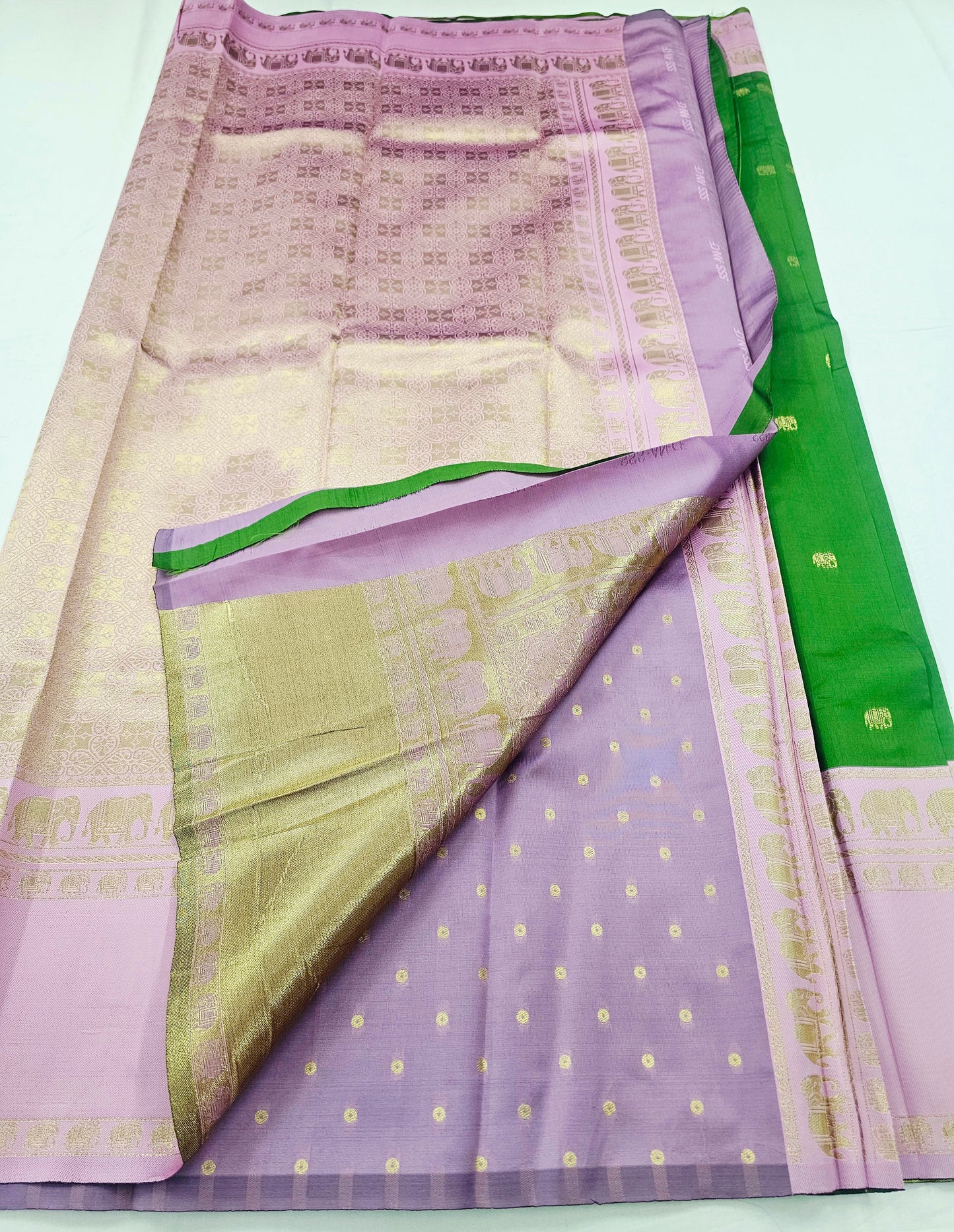 Kanchipuram Blended Fancy Korvai Silk Saree 012