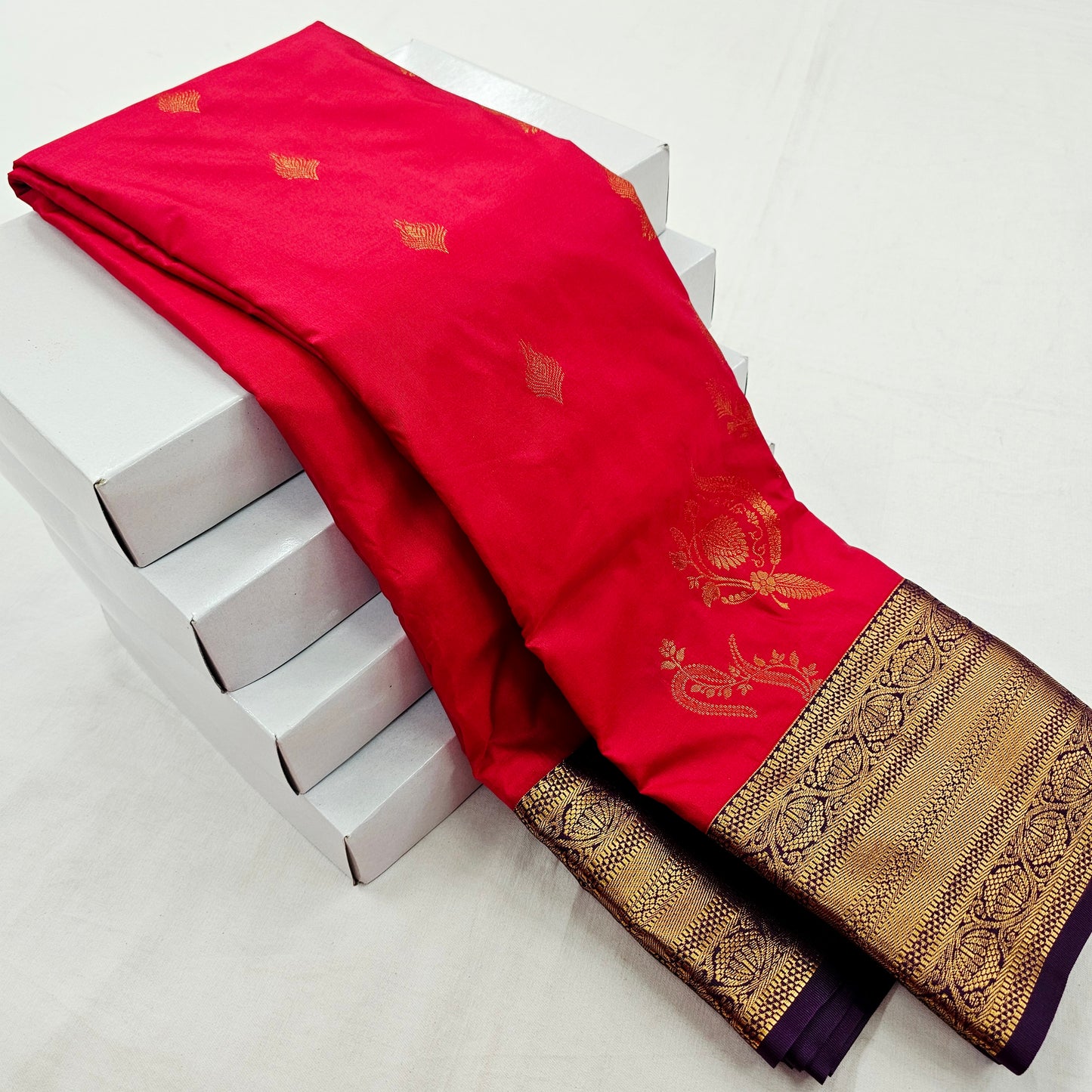Kanchipuram Blended Premium Korvai Butta Silk Saree 006