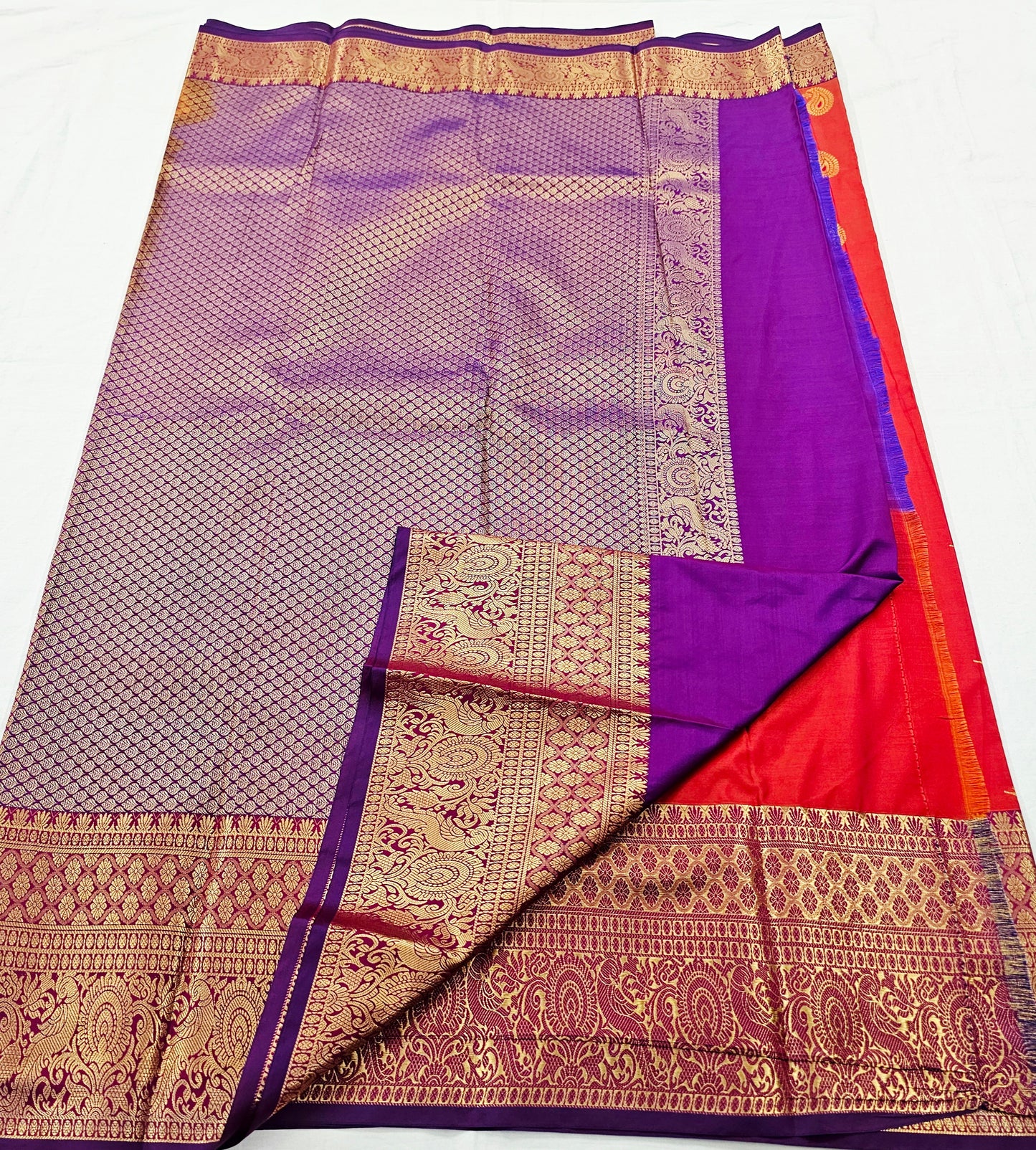 Kanchipuram Blended Korvai Butta Silk Saree 002