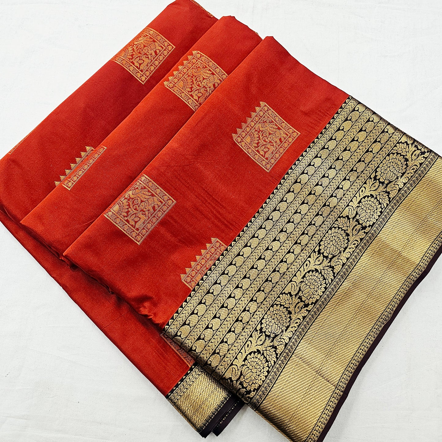 Kanchipuram Blended Korvai Butta Silk Saree 004