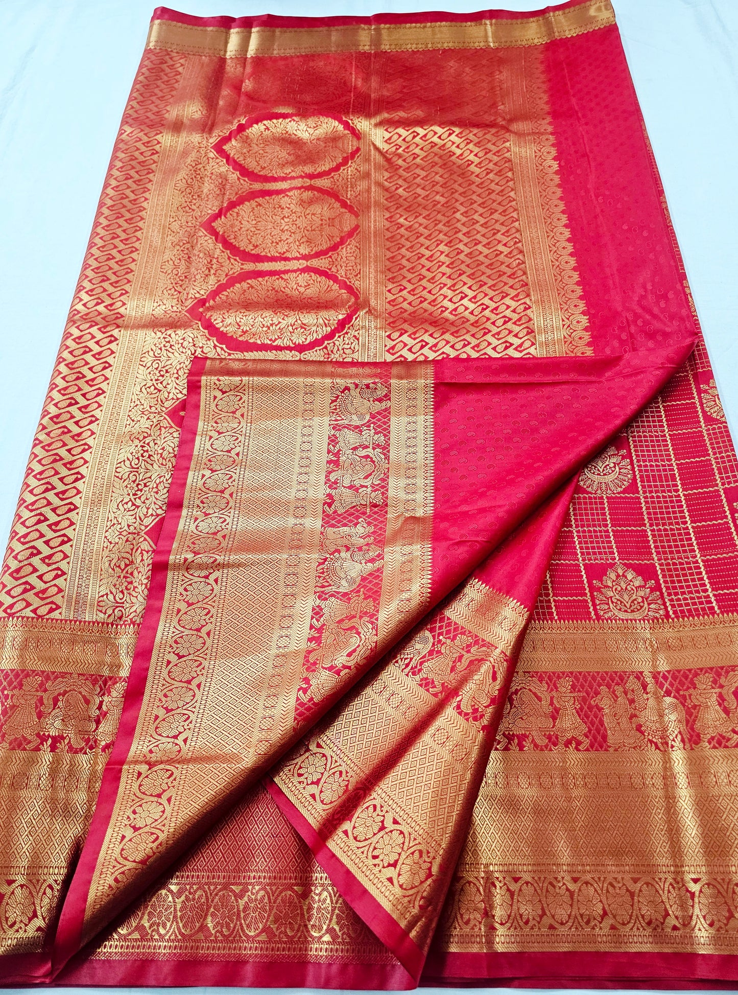 Kanchipuram Blended Trendy Bridal Silk Saree 002
