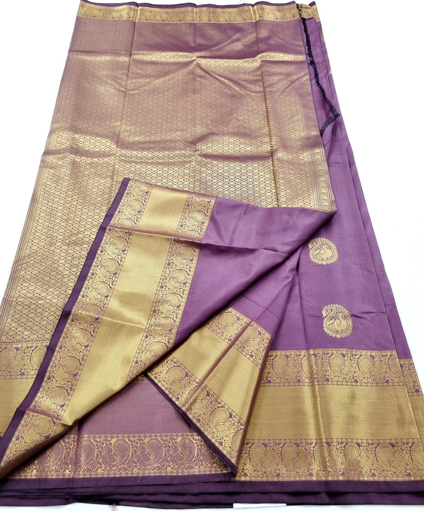 Kanchipuram Blended Self Butta Silk Saree 001