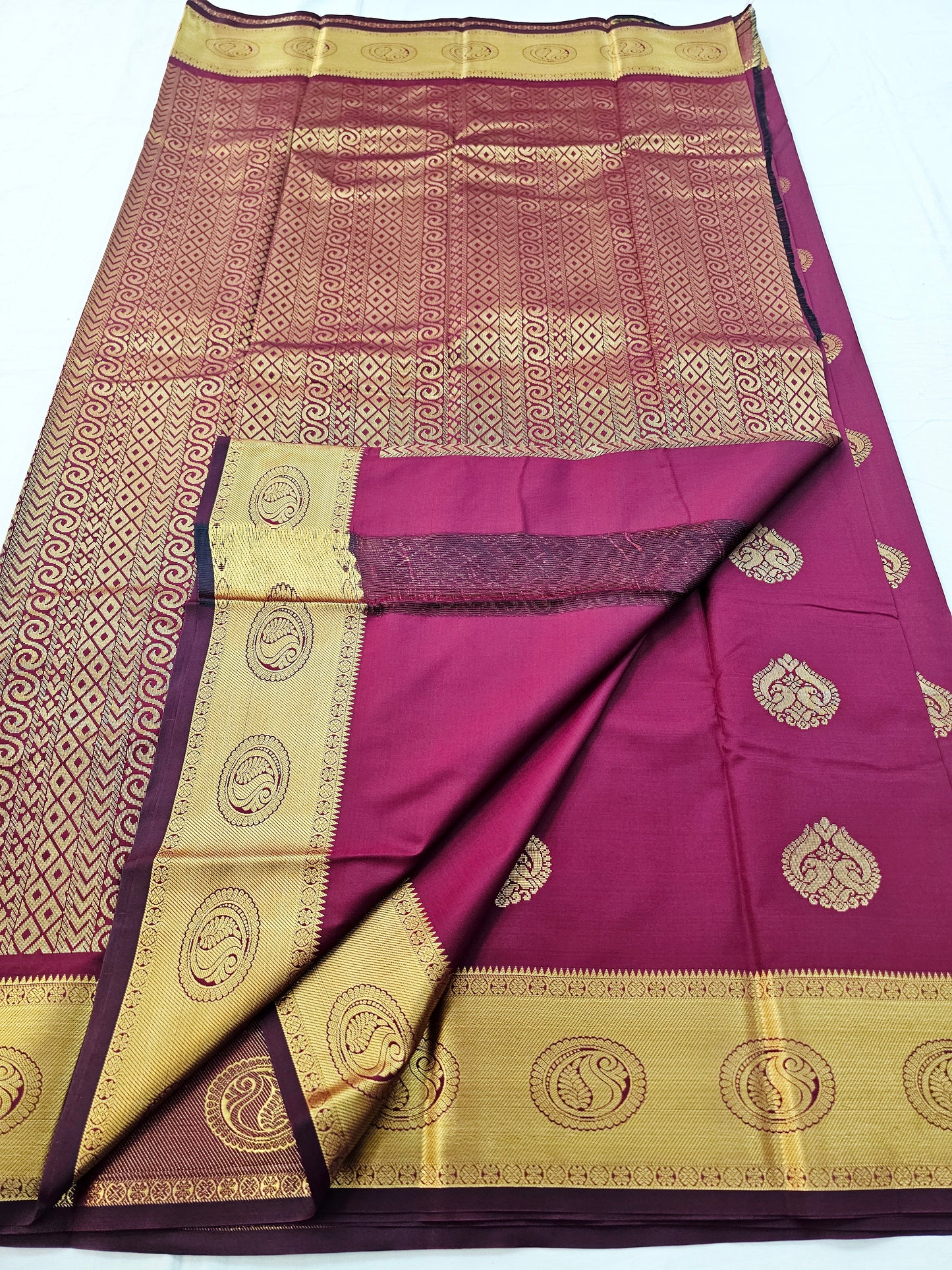 Kanchipuram Blended Self Butta Silk Saree 024