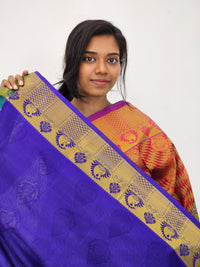 Kanchipuram Blended Mini Bridal silk Saree 017