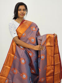 Kanchipuram Blended Mini Bridal silk Saree 021