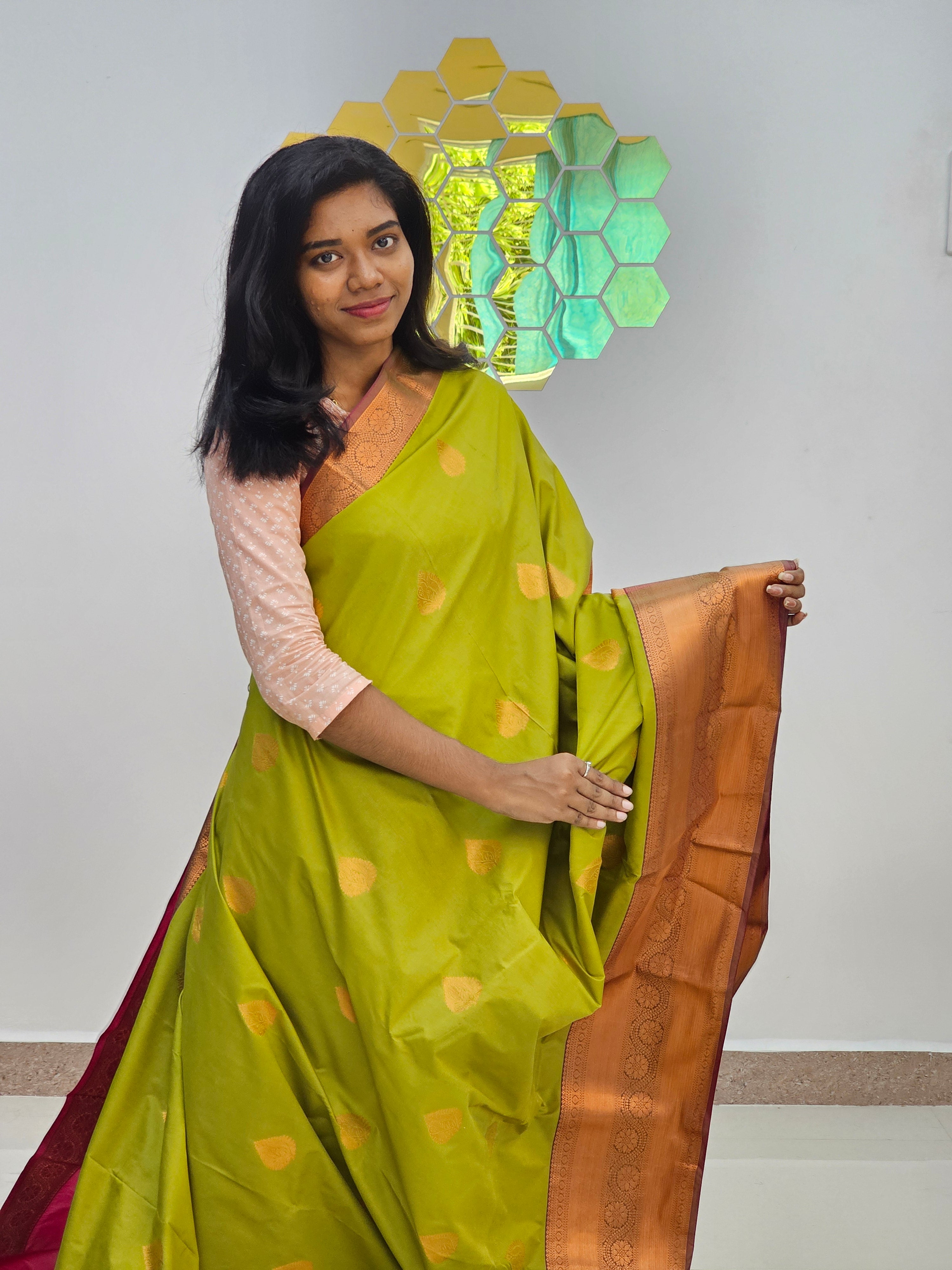 Kanchipuram Blended Fancy Butta Silk Sarees 004