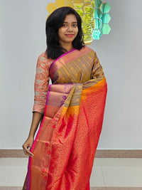 Kanchipuram Blended Mini Bridal Silk Sarees 074