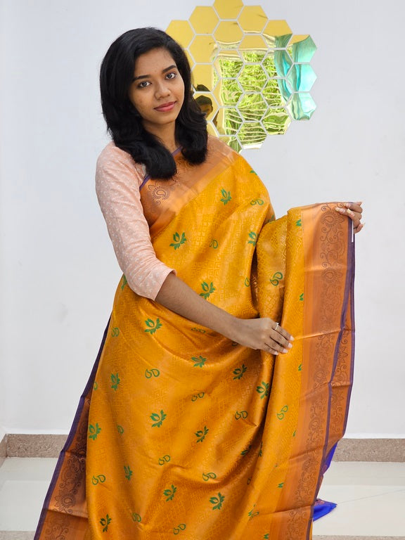 Kanchipuram Blended Mini Bridal silk Saree 113