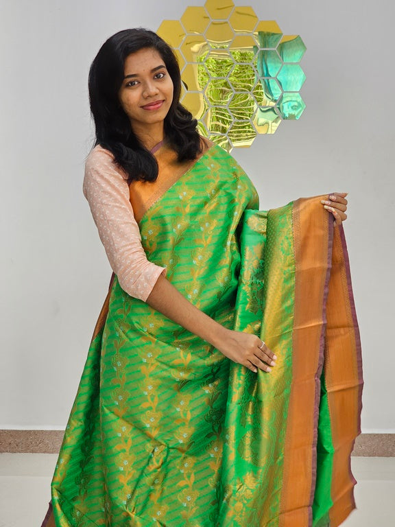 Kanchipuram Blended Mini Bridal silk Saree 118