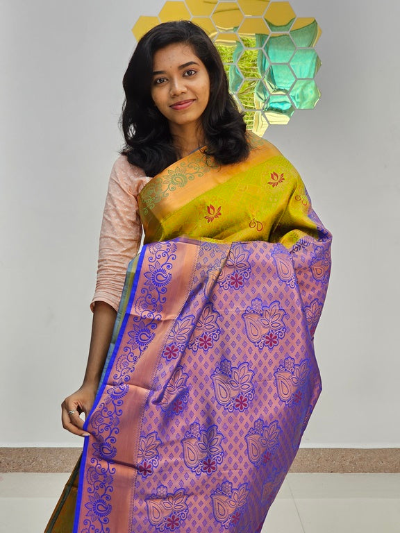Kanchipuram Blended Mini Bridal silk Saree 127