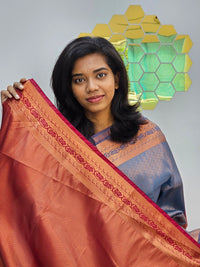 Kanchipuram Blended Bridal silk Saree 091