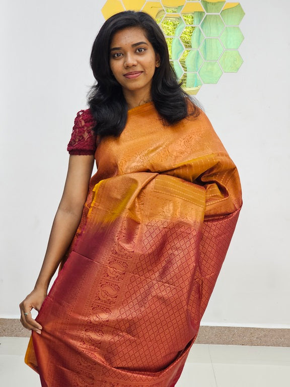 Kanchipuram Blended Bridal Silk Saree 136