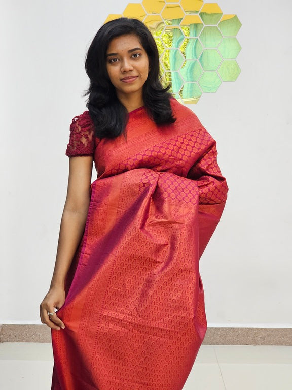 Kanchipuram Blended Bridal Silk Saree 143