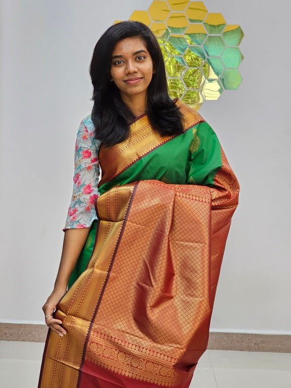 Kanchipuram Blended New Korvai Silk Saree 011