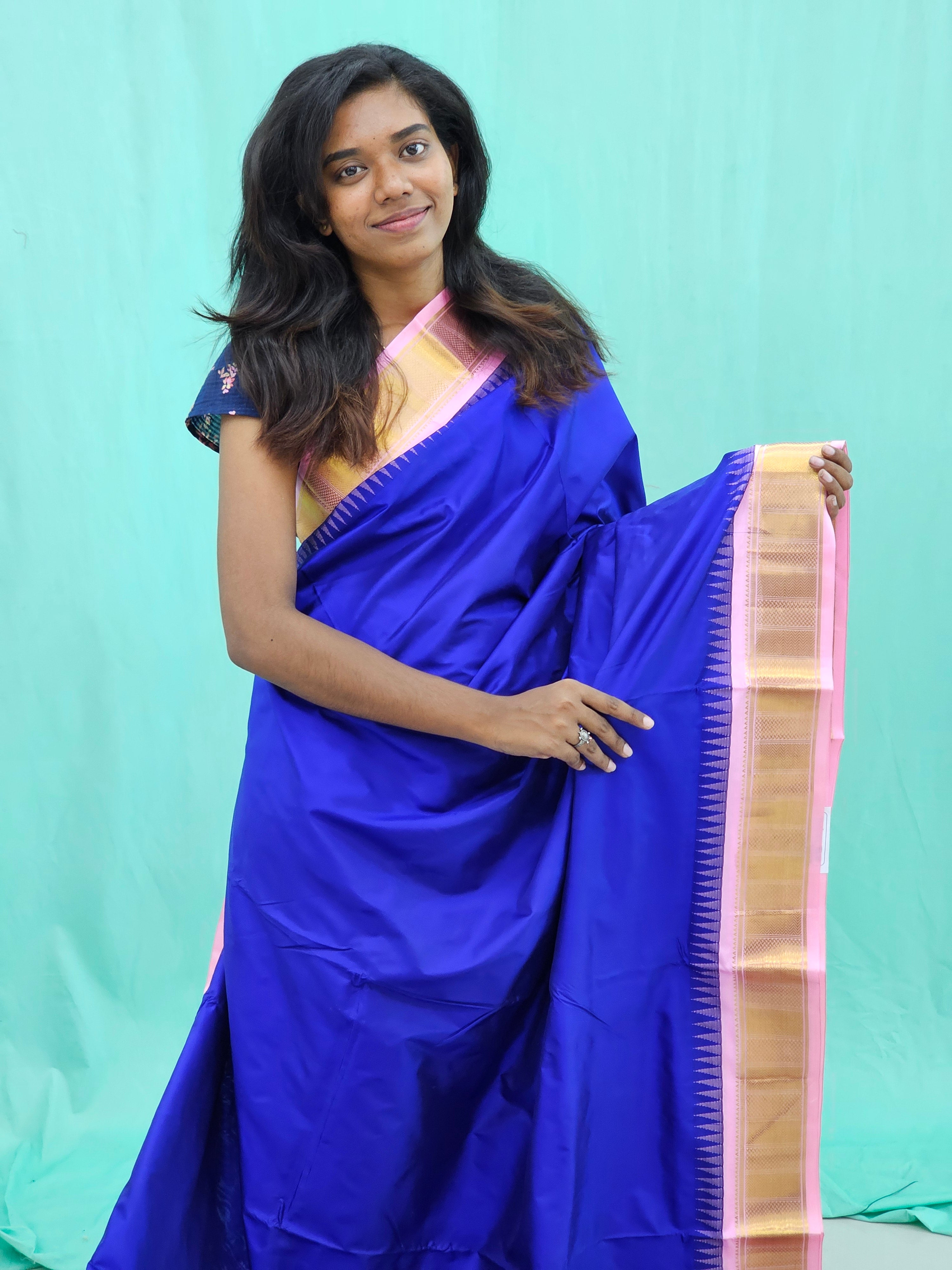 Kanchipuram Pure 9 Yards Korvai Silk Saree 001