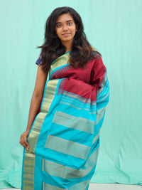 Kanchipuram Pure 9 Yards Korvai Silk Saree 003