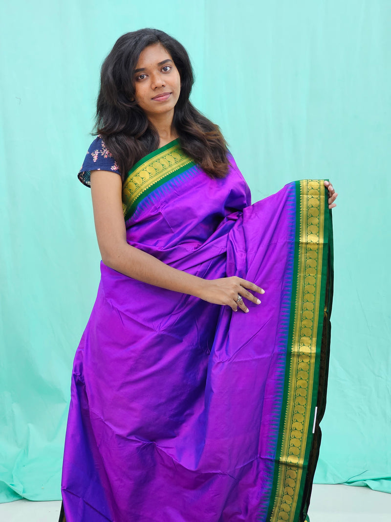 Kanchipuram Pure 9 Yards Korvai Silk Saree 005