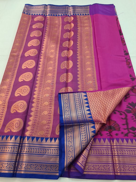 Kanchipuram Blended Pochampally Soft Silk Saree 161