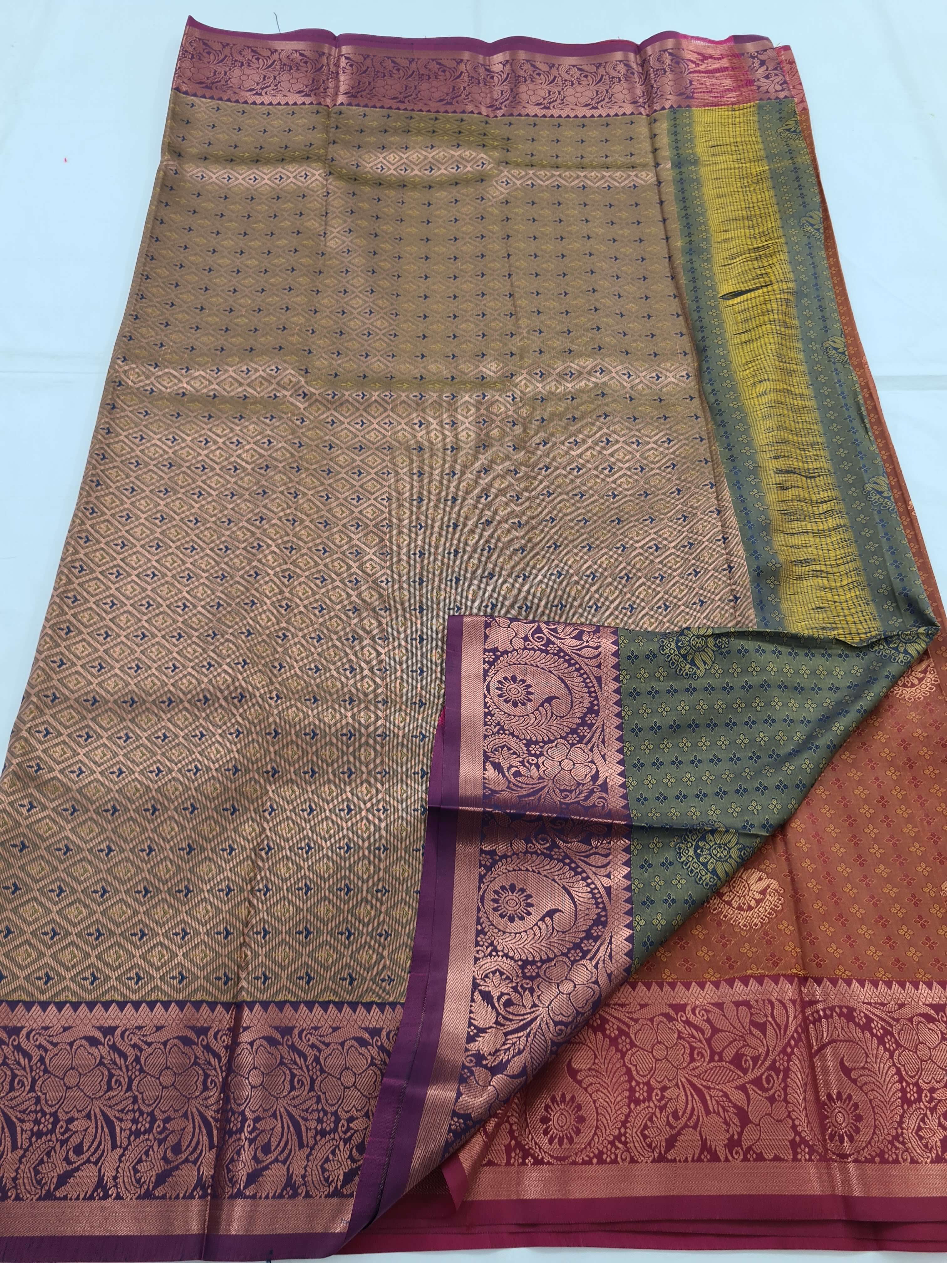 Kanchipuram Blended Soft Silk Silk Saree 022