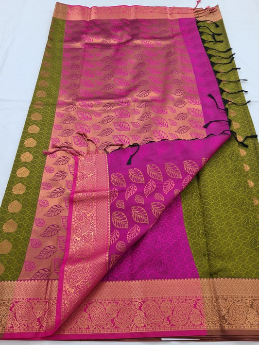Kanchipuram Blended Soft Silk Silk Saree 034
