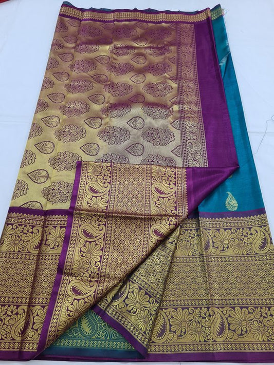 Kanchipuram Blended Soft Silk Silk Saree 050