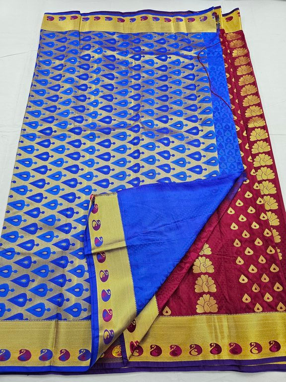 Kanchipuram Blended Trendy Fancy Silk Saree 021