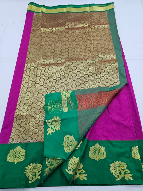 Kanchipuram Blended Trendy Fancy Silk Saree 023