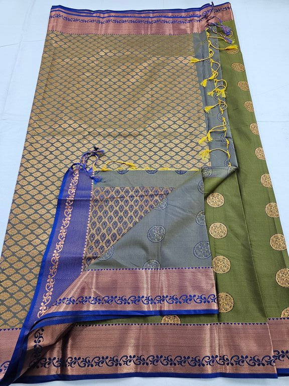 Kanchipuram Blended Trendy Fancy Silk Saree 044