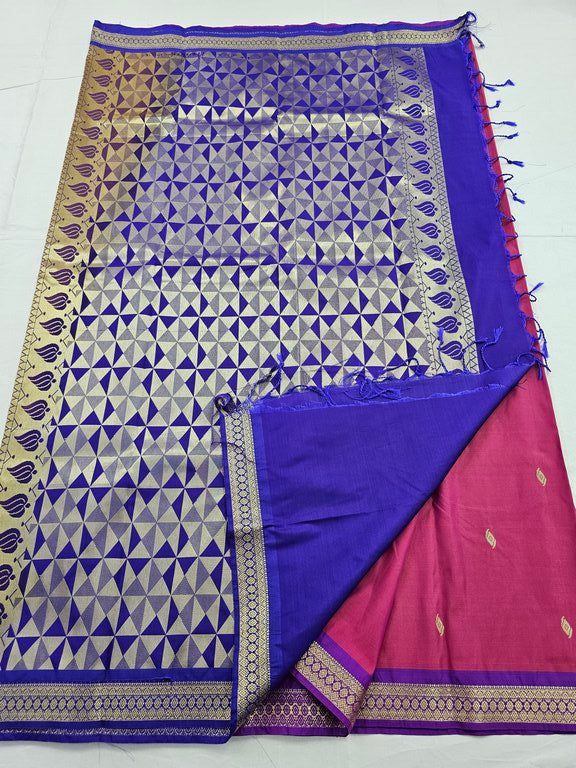 Kanchipuram Blended Trendy Fancy Silk Saree 055