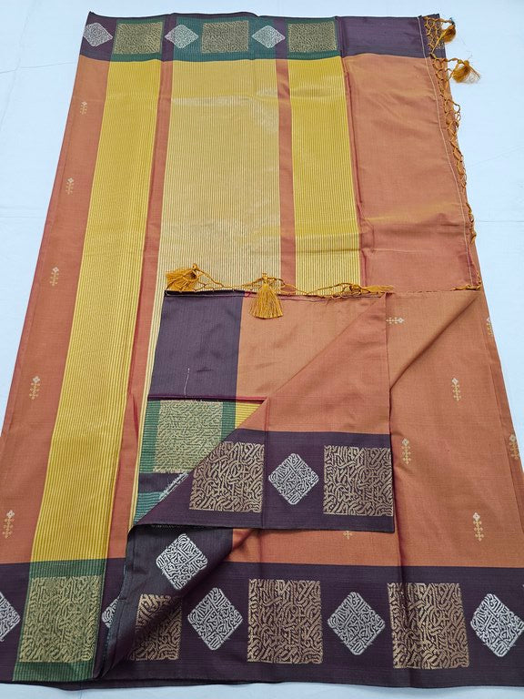 Kanchipuram Blended Trendy Fancy Silk Saree 068