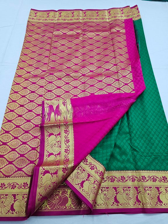 Kanchipuram Blended Trendy Fancy Silk Saree 074