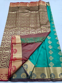 Kanchipuram Blended Trendy Fancy Silk Saree 100