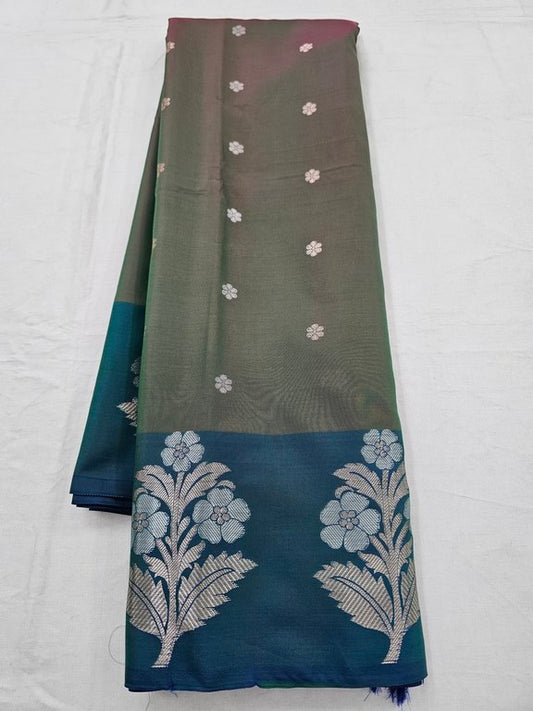 Kanchipuram Blended Trendy Fancy Silk Saree 409
