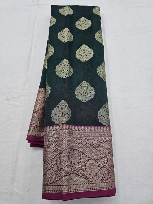 Kanchipuram Blended Trendy Fancy Silk Saree 418