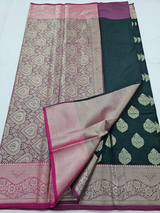 Kanchipuram Blended Trendy Fancy Silk Saree 418