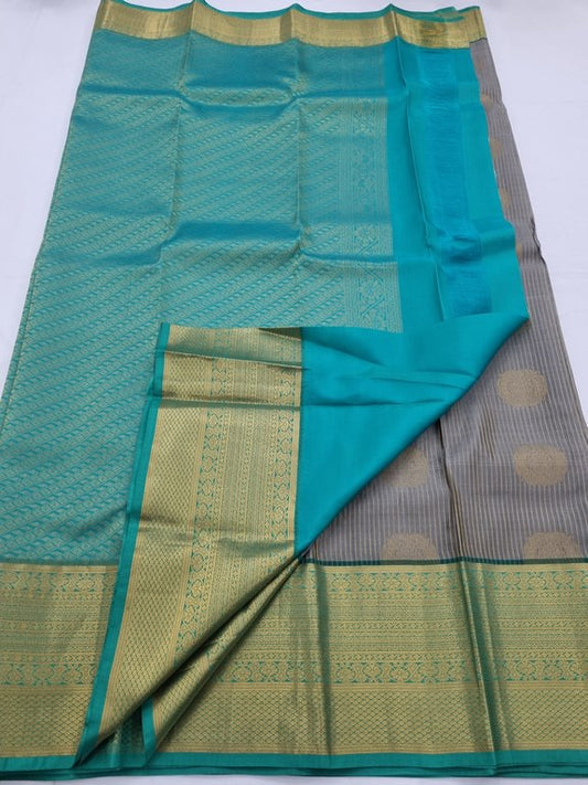 Beige And Gold Kanchipuram Pure Silk Sarees – Kanchipuram Lakshaya Silks
