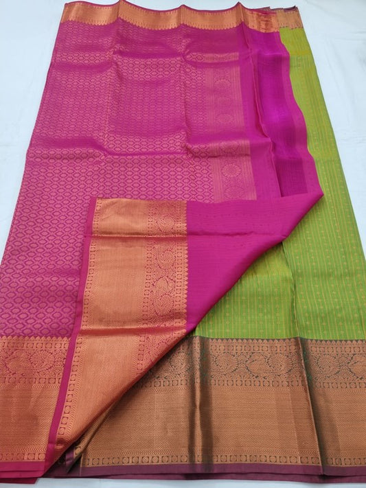 Maroon And Dark brown Kanchipuram Pure Silk Saree With Gold Zari Work – Kanchipuram Lakshaya Silks