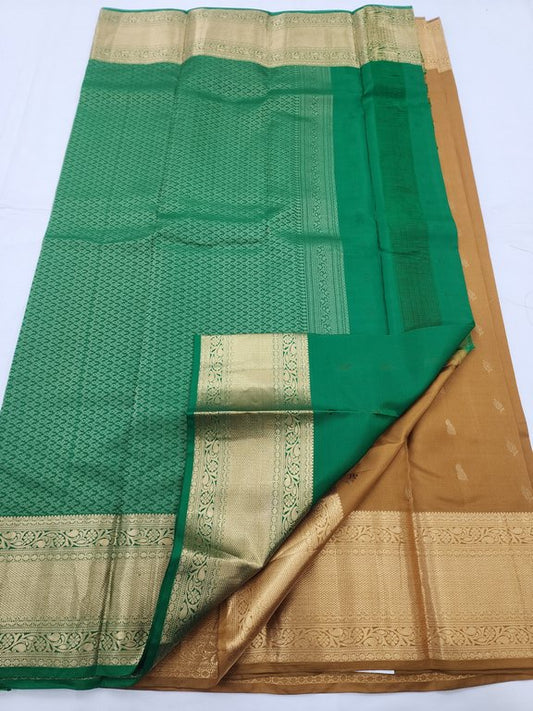 Yellow And Mustard Kanchipuram Pure Silk Sarees – Kanchipuram Lakshaya Silks