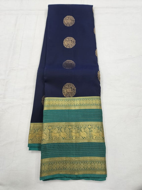 Gold Blue Yellow Kanchipuram Pure Silk Sarees – Kanchipuram Lakshaya Silks