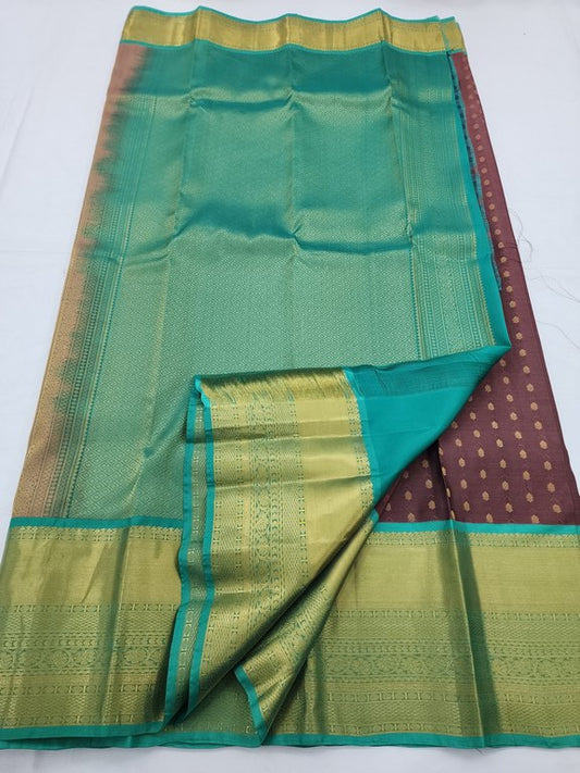 Maroon Yellow Kanchipuram Pure Silk Sarees – Kanchipuram Lakshaya Silks