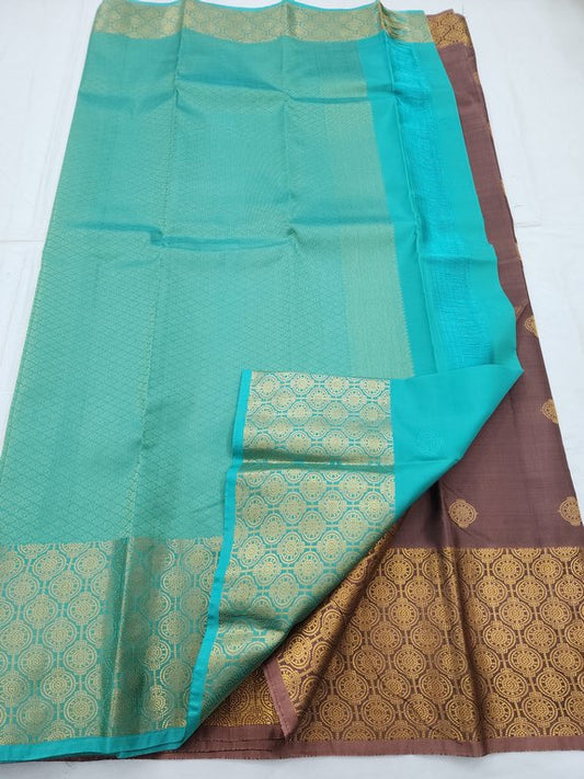 Silk and Gold Kanchipuram Pure Silk Saree – Kanchipuram Lakshaya Silks