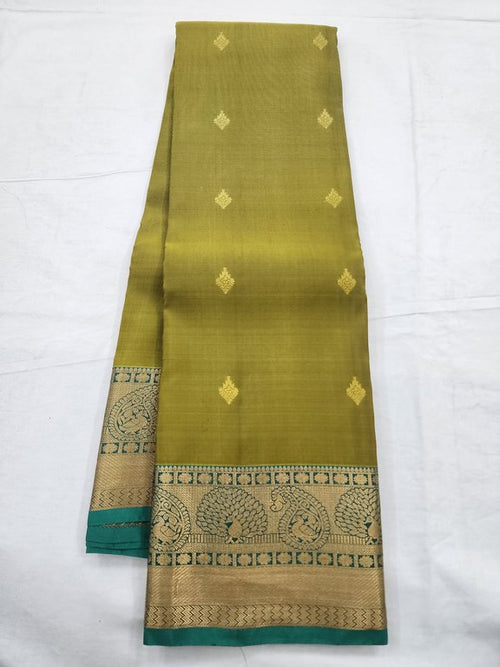 Yellow And Cream Kanchipuram Pure Silk Sarees – Kanchipuram Lakshaya Silks