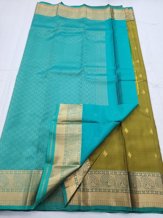 Yellow And Cream Kanchipuram Pure Silk Sarees – Kanchipuram Lakshaya Silks