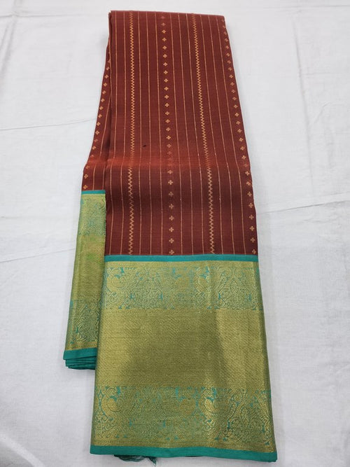 Gold And Green Kanchipuram Pure Silk Sarees – Kanchipuram Lakshaya Silks